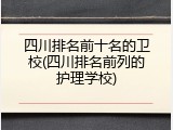 四川排名前十名的卫校(四川排名前列的护理学校)