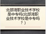 北部湾职业技术学校是中专吗(北部湾职业技术学校是中专吗？)