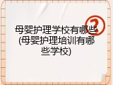 母婴护理学校有哪些(母婴护理培训有哪些学校)