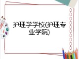 护理学学校(护理专业学院)
