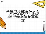 单县卫校都有什么专业(单县卫校专业设置)