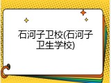 石河子卫校(石河子卫生学校)