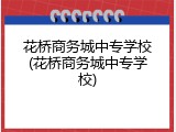 花桥商务城中专学校(花桥商务城中专学校)