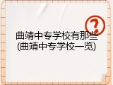 曲靖中专学校有那些(曲靖中专学校一览)