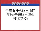 贵阳有什么航空中职学校(贵阳航空职业技术学校)