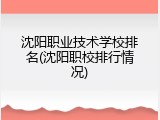 沈阳职业技术学校排名(沈阳职校排行情况)