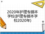 2020年护理专插本学校(护理专插本学校2020年)