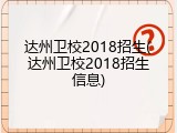 达州卫校2018招生(达州卫校2018招生信息)