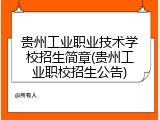 贵州工业职业技术学校招生简章(贵州工业职校招生公告)
