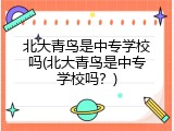 北大青鸟是中专学校吗(北大青鸟是中专学校吗？)