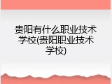 贵阳有什么职业技术学校(贵阳职业技术学校)