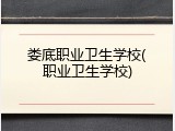 娄底职业卫生学校(职业卫生学校)