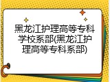 黑龙江护理高等专科学校系部(黑龙江护理高等专科系部)
