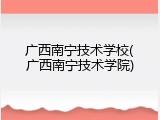 广西南宁技术学校(广西南宁技术学院)