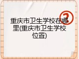 重庆市卫生学校在哪里(重庆市卫生学校位置)