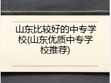 山东比较好的中专学校(山东优质中专学校推荐)