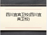 四川宜宾卫校(四川宜宾卫校)