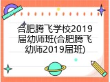 合肥腾飞学校2019届幼师班(合肥腾飞幼师2019届班)