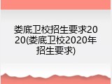 娄底卫校招生要求2020(娄底卫校2020年招生要求)