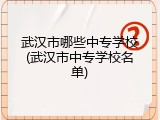 武汉市哪些中专学校(武汉市中专学校名单)