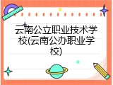 云南公立职业技术学校(云南公办职业学校)