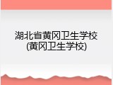 湖北省黄冈卫生学校(黄冈卫生学校)