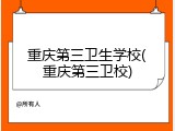 重庆第三卫生学校(重庆第三卫校)