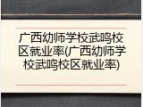 广西幼师学校武鸣校区就业率(广西幼师学校武鸣校区就业率)