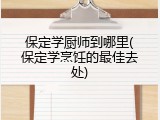 保定学厨师到哪里(保定学烹饪的最佳去处)