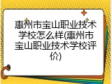 惠州市宝山职业技术学校怎么样(惠州市宝山职业技术学校评价)