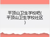 平顶山卫生学校吧(平顶山卫生学校社区)