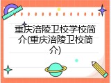 重庆涪陵卫校学校简介(重庆涪陵卫校简介)