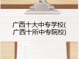 广西十大中专学校(广西十所中专院校)