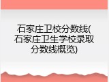 石家庄卫校分数线(石家庄卫生学校录取分数线概览)