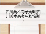 四川美术高考集训(四川美术高考冲刺培训)