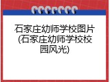 石家庄幼师学校图片(石家庄幼师学校校园风光)
