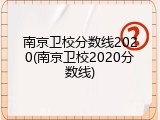 南京卫校分数线2020(南京卫校2020分数线)