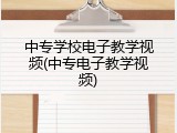 中专学校电子教学视频(中专电子教学视频)