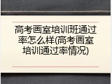 高考画室培训班通过率怎么样(高考画室培训通过率情况)
