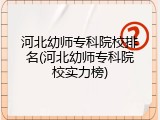 河北幼师专科院校排名(河北幼师专科院校实力榜)