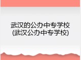 武汉的公办中专学校(武汉公办中专学校)