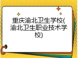 重庆渝北卫生学校(渝北卫生职业技术学校)