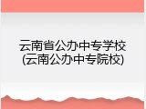 云南省公办中专学校(云南公办中专院校)