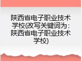 陕西省电子职业技术学校(改写关键词为：陕西省电子职业技术学校)