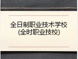 全日制职业技术学校(全时职业技校)
