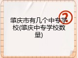 肇庆市有几个中专学校(肇庆中专学校数量)