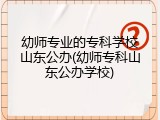 幼师专业的专科学校山东公办(幼师专科山东公办学校)
