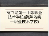 葫芦岛第一中等职业技术学校(葫芦岛第一职业技术学校)