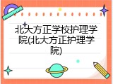 北大方正学校护理学院(北大方正护理学院)