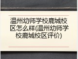温州幼师学校鹿城校区怎么样(温州幼师学校鹿城校区评价)